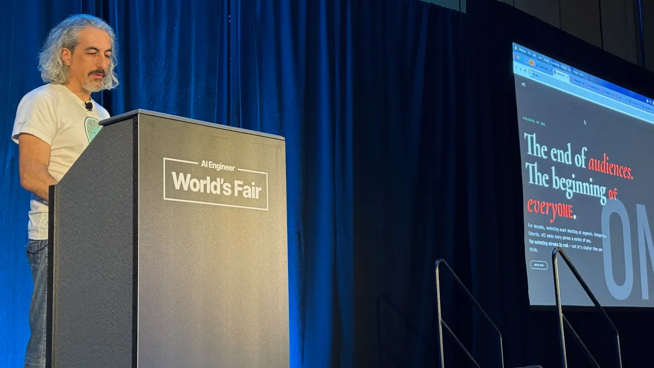 Carlos Sanchez on stage at AIEWF