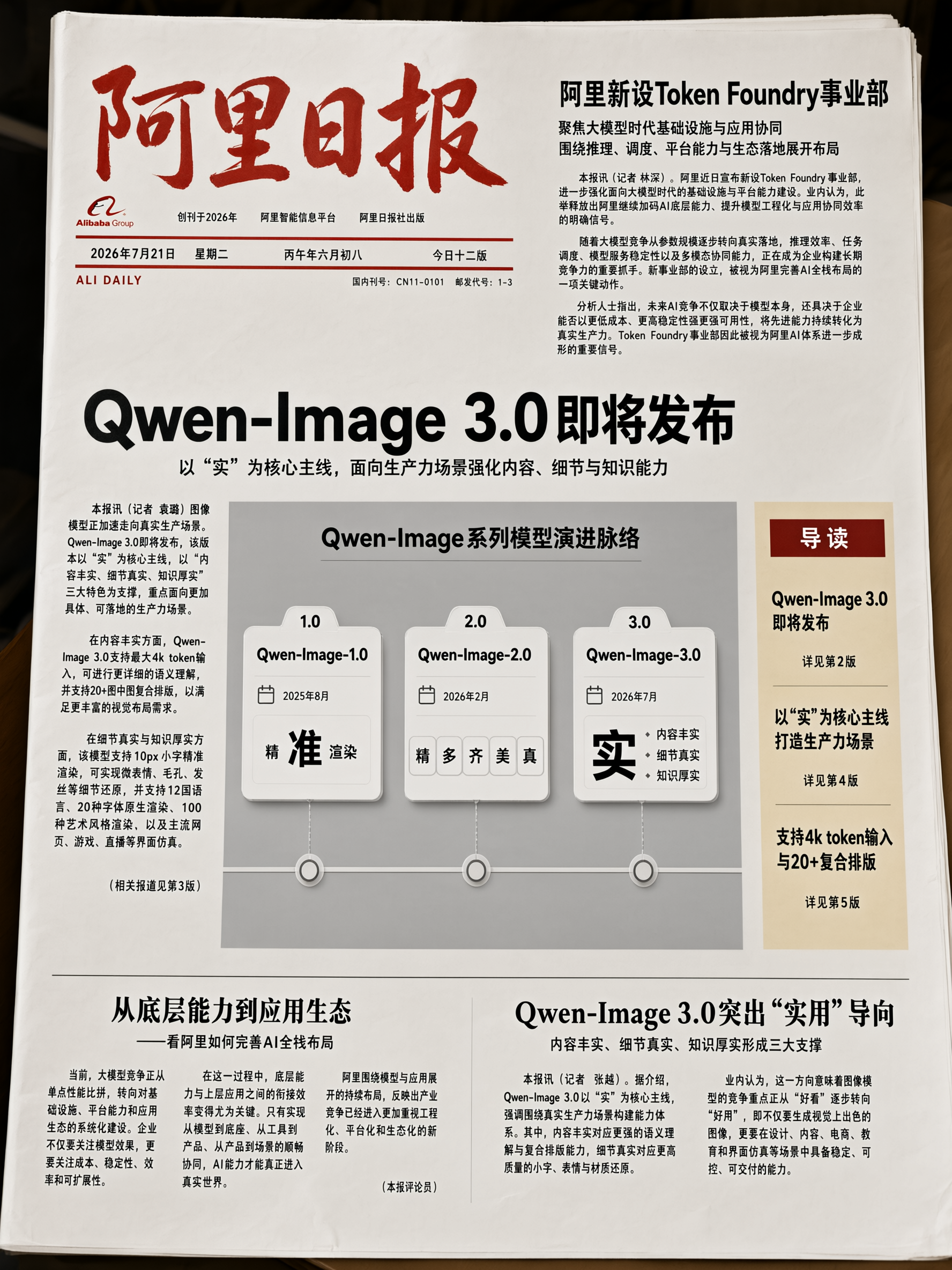 生成された新聞の一面