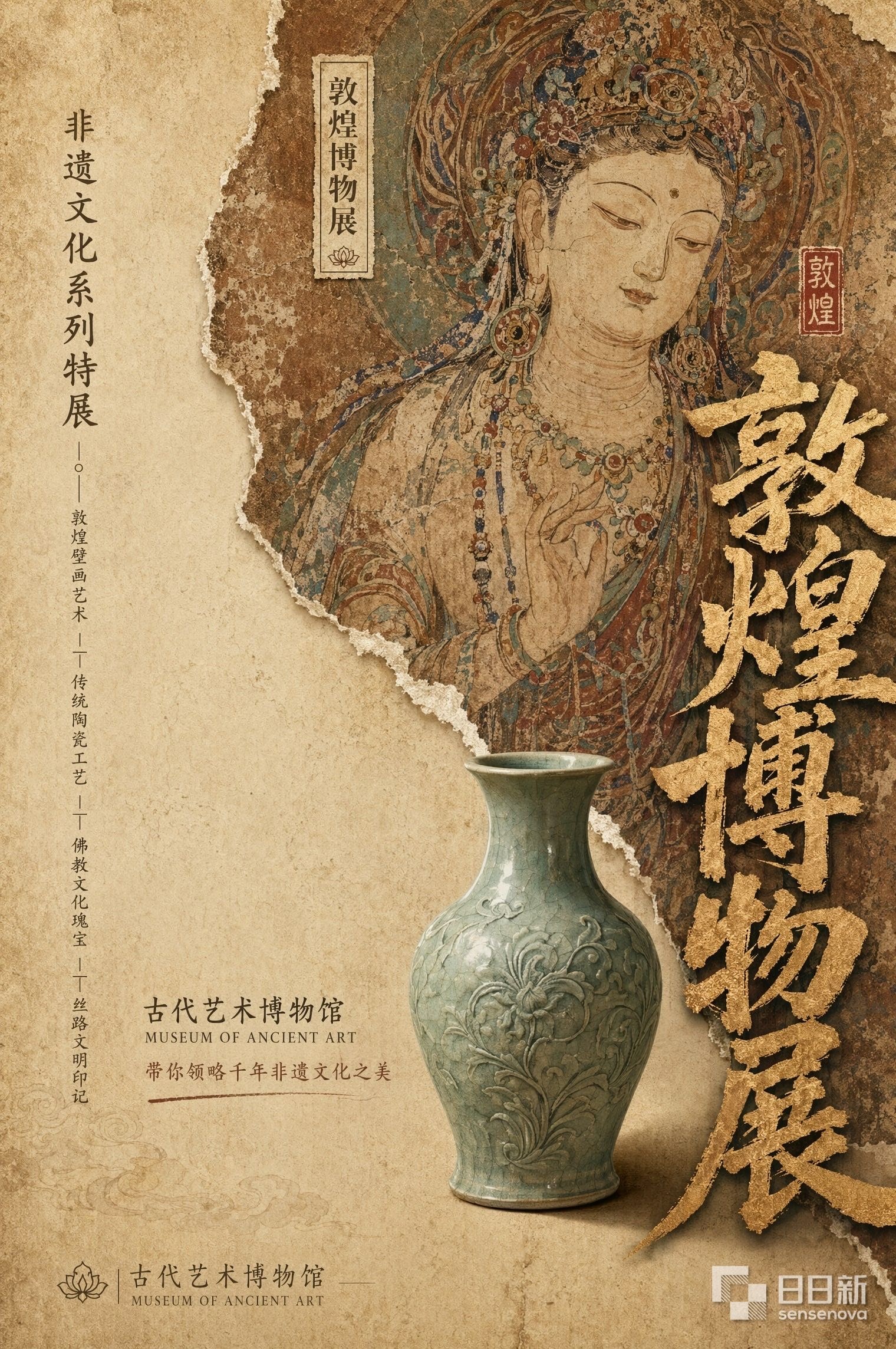 Dunhuang Museum intangible heritage exhibition poster